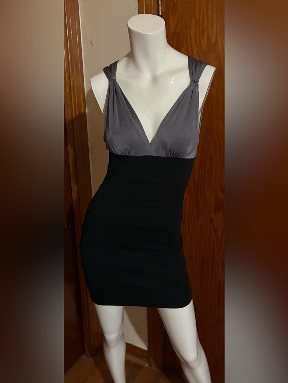 Metropark Purple & Black Bandage Mini Dress - Size S